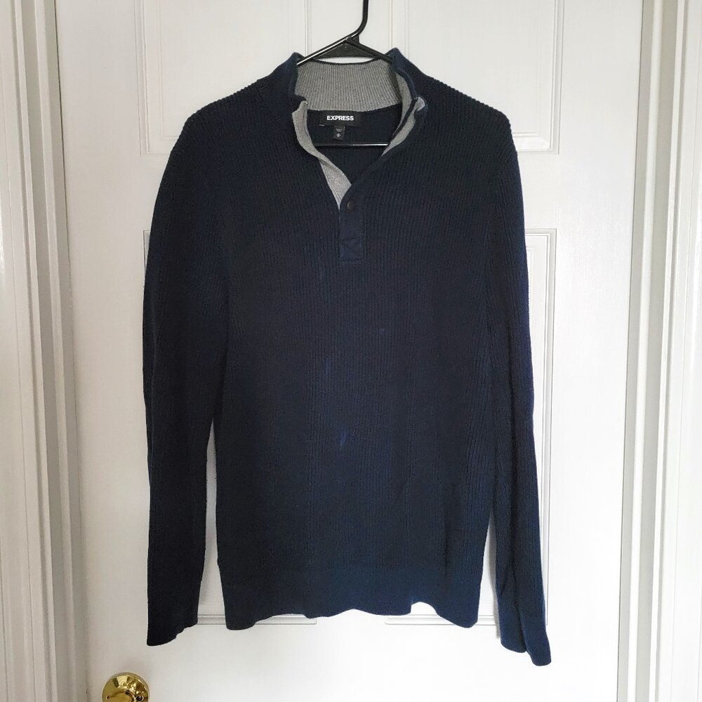 Express Men's 1/4 Button Sweater